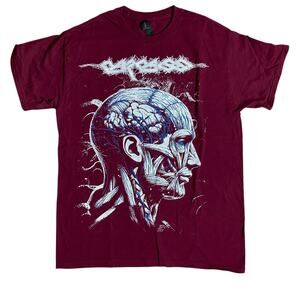 Carcass North American Tour 2025 Size Medium Tee Shirt Maroon Death Metal Tech